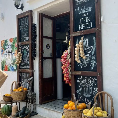 The entrance to a market in Ibiza Old Town, Dalt Vila