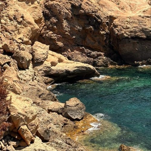 Rocks by the sea in San Antonio, Ibiza