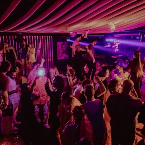 A dance floor with people partying at Asia Asia The Palm