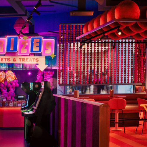 The bar space before the games area at Fairgame's new venue in The City