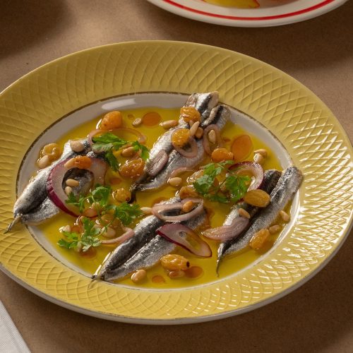 A dish served at the new Tiella Trattoria on Columbia Road with anchovies