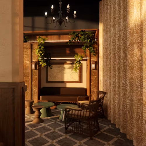 A smaller and private seating area at the new Hoppers Shoreditch which opens in January