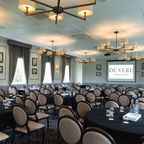 A large meeting and conference room at De Vere Wokefield Estate, for strategy days and away days