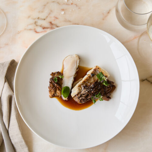 Aged John Dory, Maitake and Red Rice Vinegar