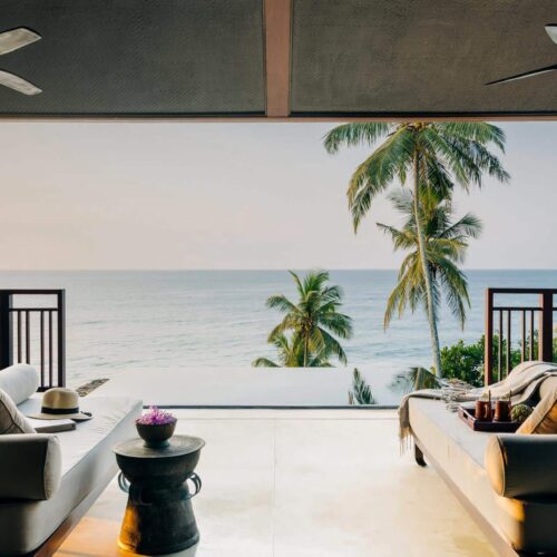 The view out of a suite at ÀNI Sri Lanka, with its own private infinity pool